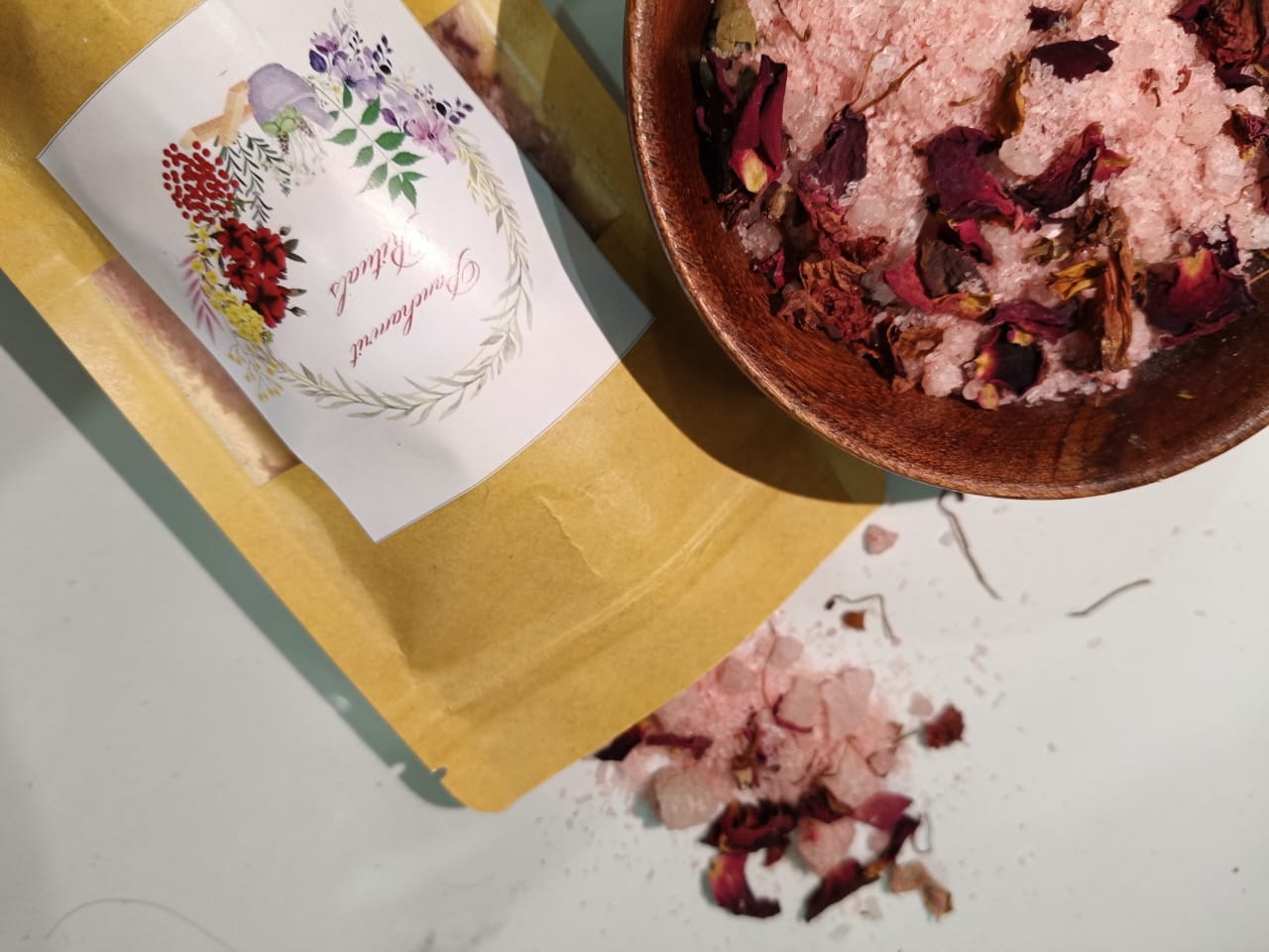 Rose and Mogra Essential Bathing Salt