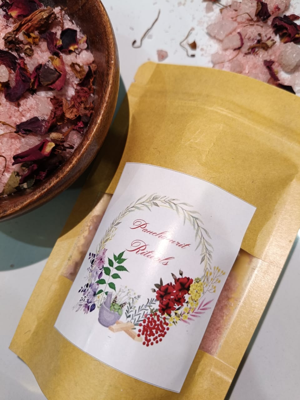 Rose and Mogra Essential Bathing Salt